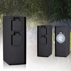 Colonne de prises Rio Horloge de programmation IP44 Anthracite