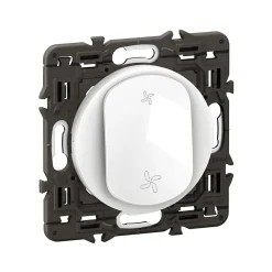 Commande poussoir de VMC Legrand Céliane blanc