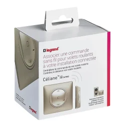 Commande sans fil pour interrupteur filaire de volet roulant connecté Céliane with Netatmo titane