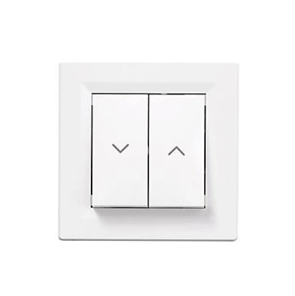 Commande volet roulant 2 boutons complet Schneider Electric Asfora blanc
