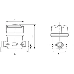 Compteur d'eau divisionnaire eau chaude - Aquadis+ - Itron