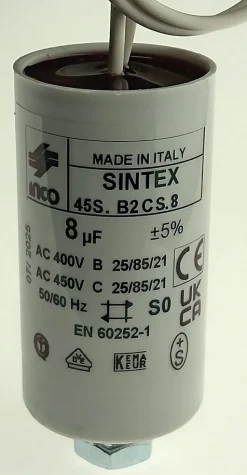 Condensateur 8 mF pour moteurs 230 volts MCO08 - 1195