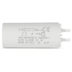 Condensateur ALLOTECH MECO 2,5 µF universel (CMI4 254) fond plat et cosses pour moteur de store et électroménager