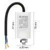 Condensateur de démarrage pour moteurs électriques, 450V, capacité : 2 microfarad, avec câble de 15cm