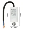 Condensateur de démarrage pour moteurs électriques, 450V, capacité : 1,5 microfarad, avec câble de 15cm