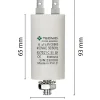 Condensateur de démarrage pour moteurs électriques, 450V, capacité : 8 microfarad, 4 broches / M8