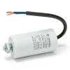 Condensateur de démarrage pour moteurs électriques, 450V, capacité : 25 microfarad, avec câble de 15cm
