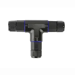 Connecteur de câble étanche en T IP68 3 fils noir