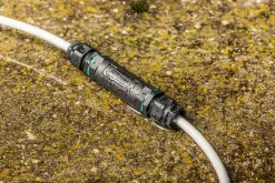 Connecteur droit tube 3 pôles IP68 Diall noir