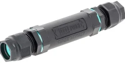 Connecteur droit tube 3 pôles IP68 Diall noir