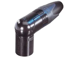 Connecteur XLR 3P mâle coudé noir NEUTRIK
