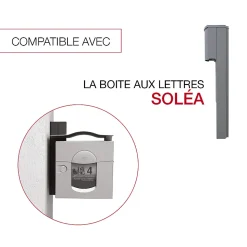 Console murale à visser Soléa Gris mat 7037 M