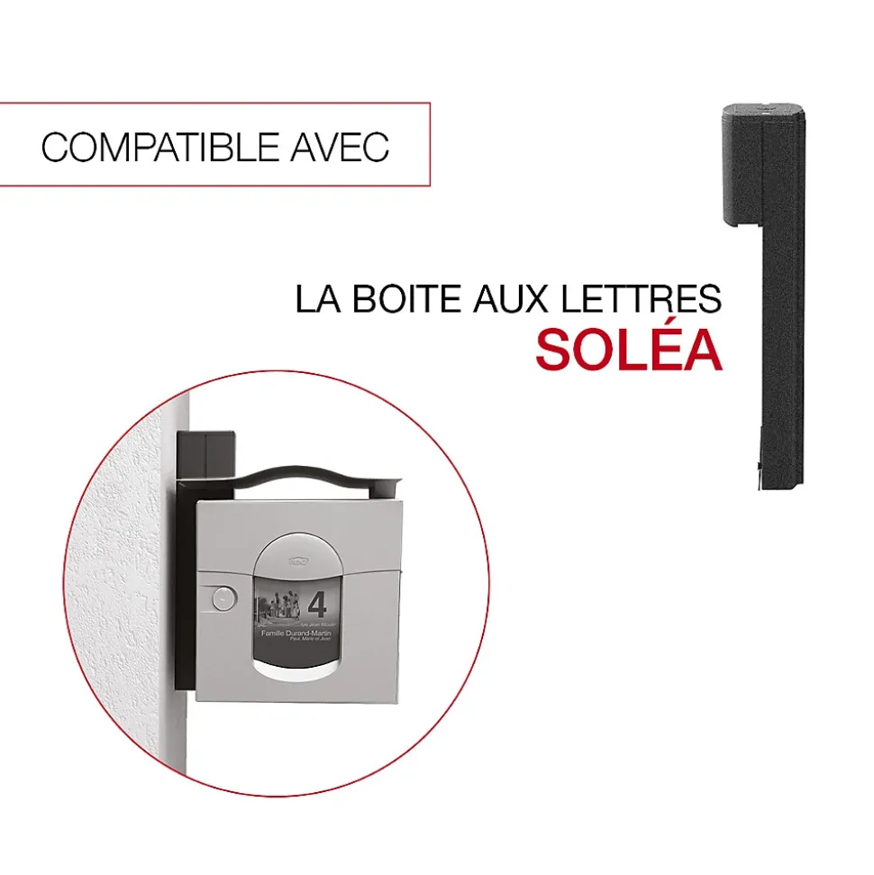 Console murale à visser Soléa Noir Sablé RAL 2100 MS