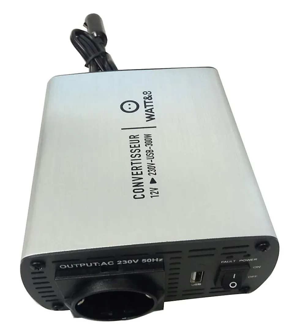 Convertisseur voiture 12V en 220V 300W Watt&Co + sortie USB