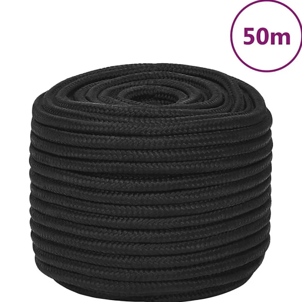 Corde de bateau Noir complet 14 mm 50 m Polypropylène