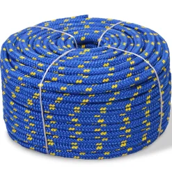 Corde de bateau Polypropylène 12 mm 50 m Bleu