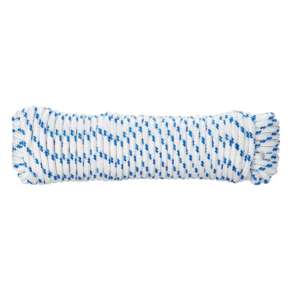 Corde torsadée en polypropylène blanche et bleue Diall ø5mm, 20 m