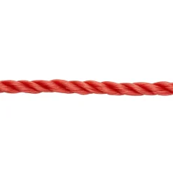 Corde torsadée en polypropylène rouge ø 6 mm, 20 m