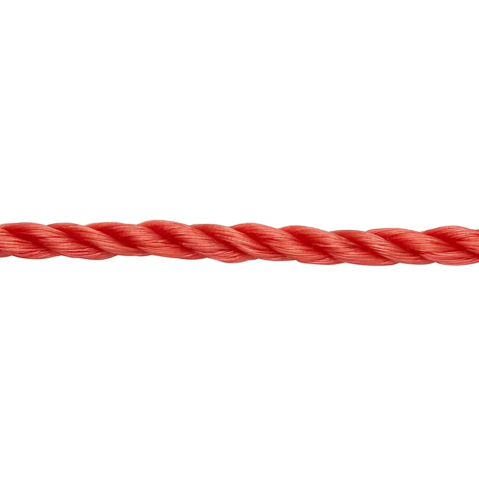 Corde torsadée en polypropylène rouge ø 6 mm, 20 m