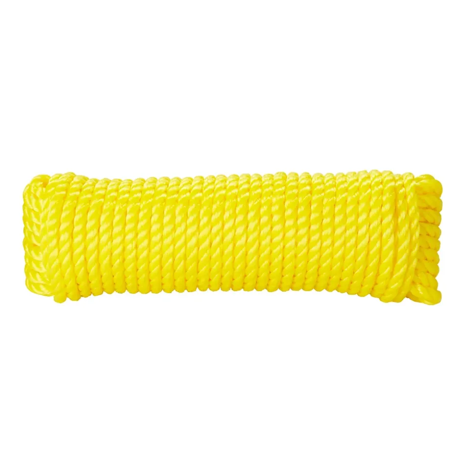 Corde torsadée en polypropylène jaune DIALL ø8 mm, 7.5 m