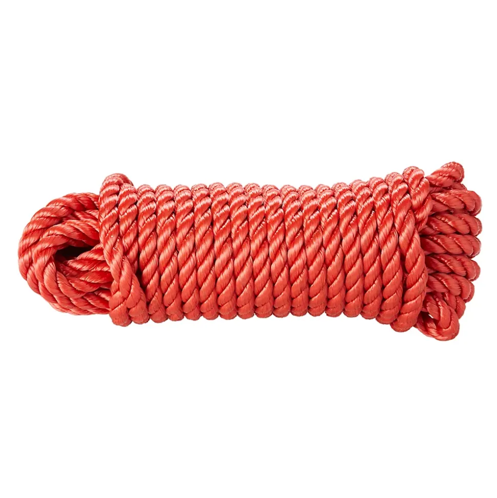 Corde torsadée en polypropylène rouge DIALL ø14 mm, 7.5 m