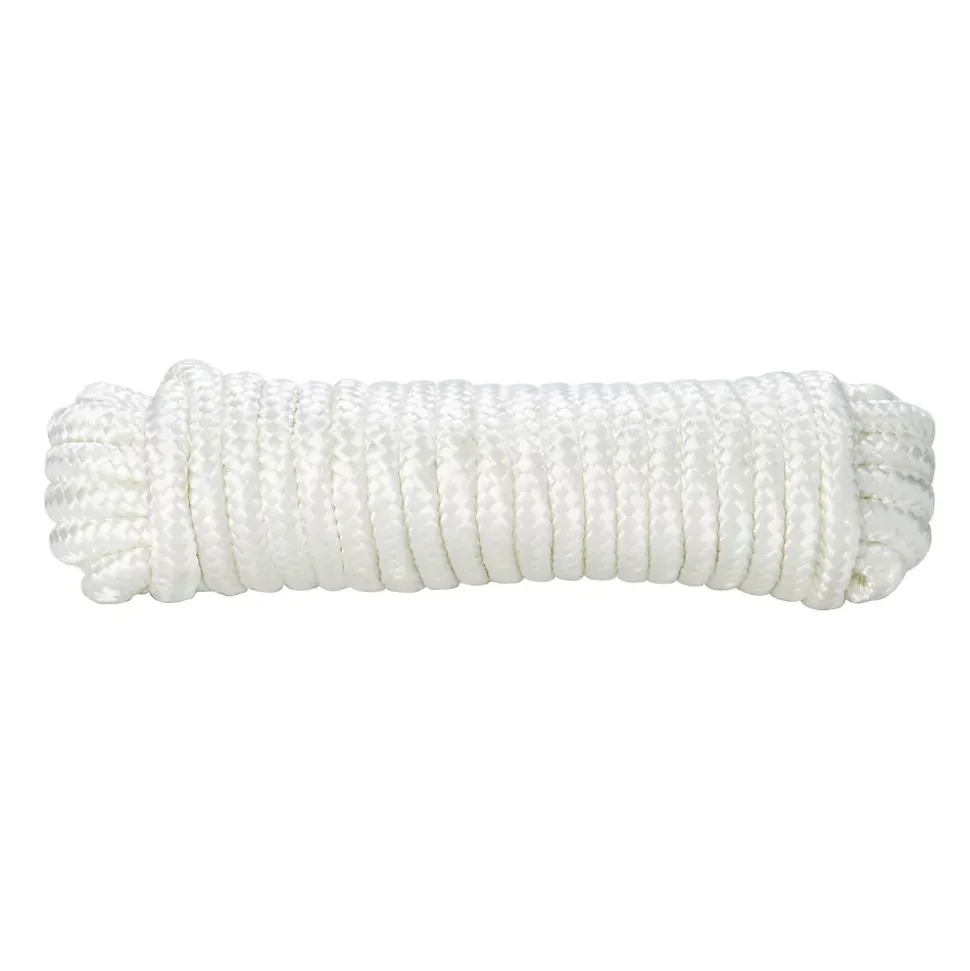 Corde tressée en nylon blanc Diall ø8 mm, 10 m