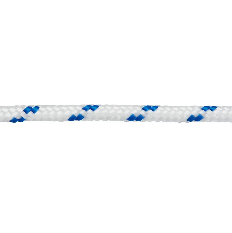 Corde tressée en polypropylène blanche et bleue Diall ø6 mm, 20 m