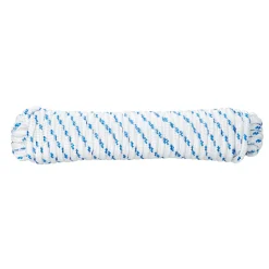 Corde tressée en polypropylène blanche et bleue Diall ø8mm, 7.5 m