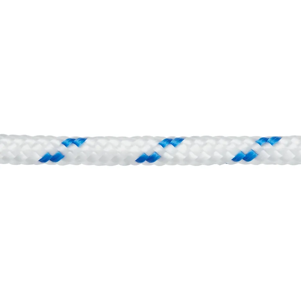 Corde tressée en polypropylène blanche et bleue Diall ø8mm, 7.5 m
