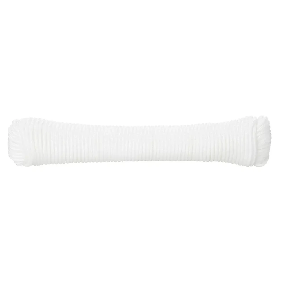 Corde tressée en polypropylène blanche DIALL ø2.8 mm, 10 m