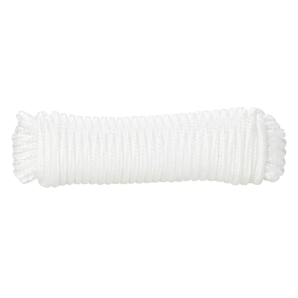 Corde tressée en polypropylène blanche DIALL ø5 mm, 10 m