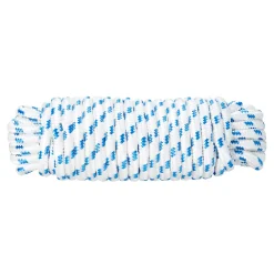 Corde tressée en polypropylène blanche et bleue DIALL ø12mm, 15 m