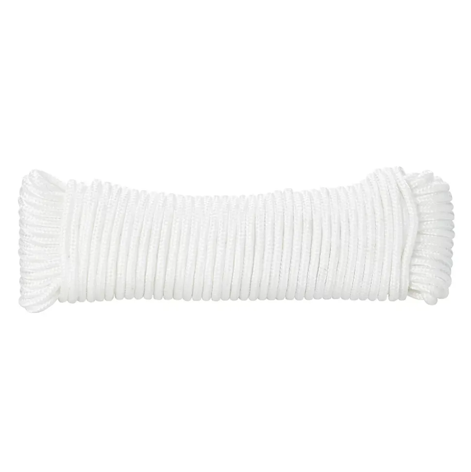 Corde tressée en polypropylène blanche DIALL ø4 mm, 10 m