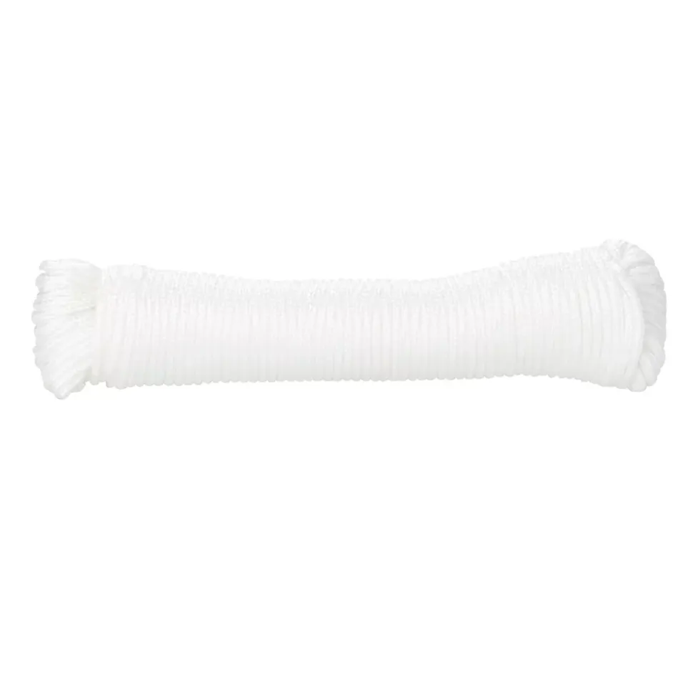 Corde tressée en polypropylène blanche DIALL ø2 mm, 10 m