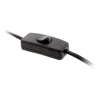 Cordon + interrupteur luminaire 1,5m - Noir - Zenitech