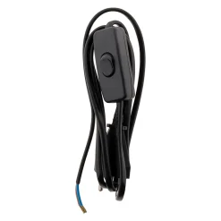 Cordon + interrupteur luminaire 1,5m - Noir - Zenitech