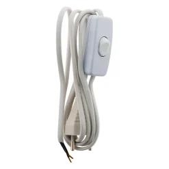 Cordon + interrupteur luminaire 1,5m - Blanc - Zenitech