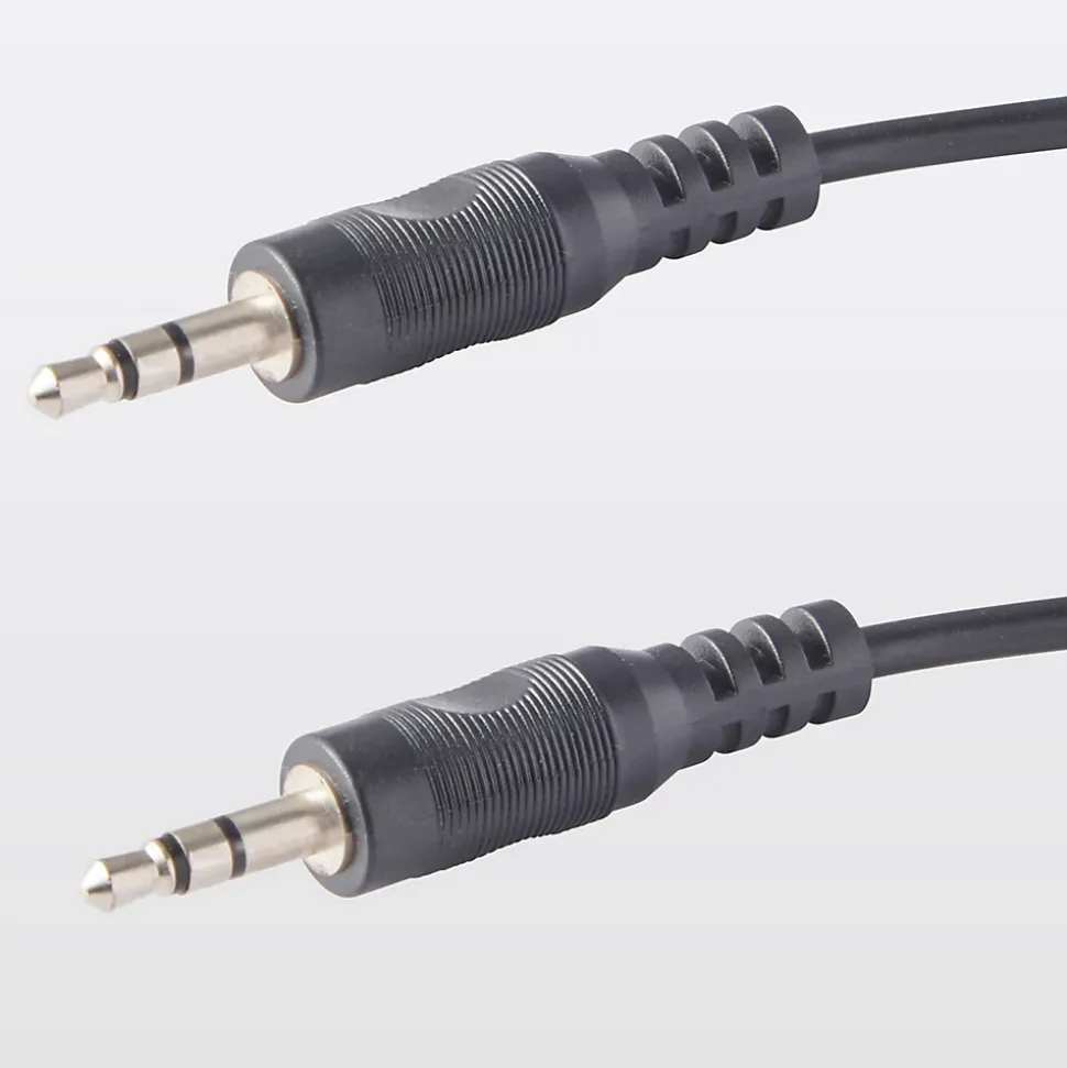 Cordon audio Jack 3.5 Mâle / Mâle noir Blyss Or, 1.5 m