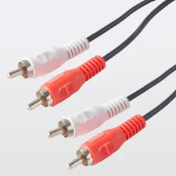 Cordon audio Jack 3.5 Mâle 2RCA Mâle noir Blyss, 1 m