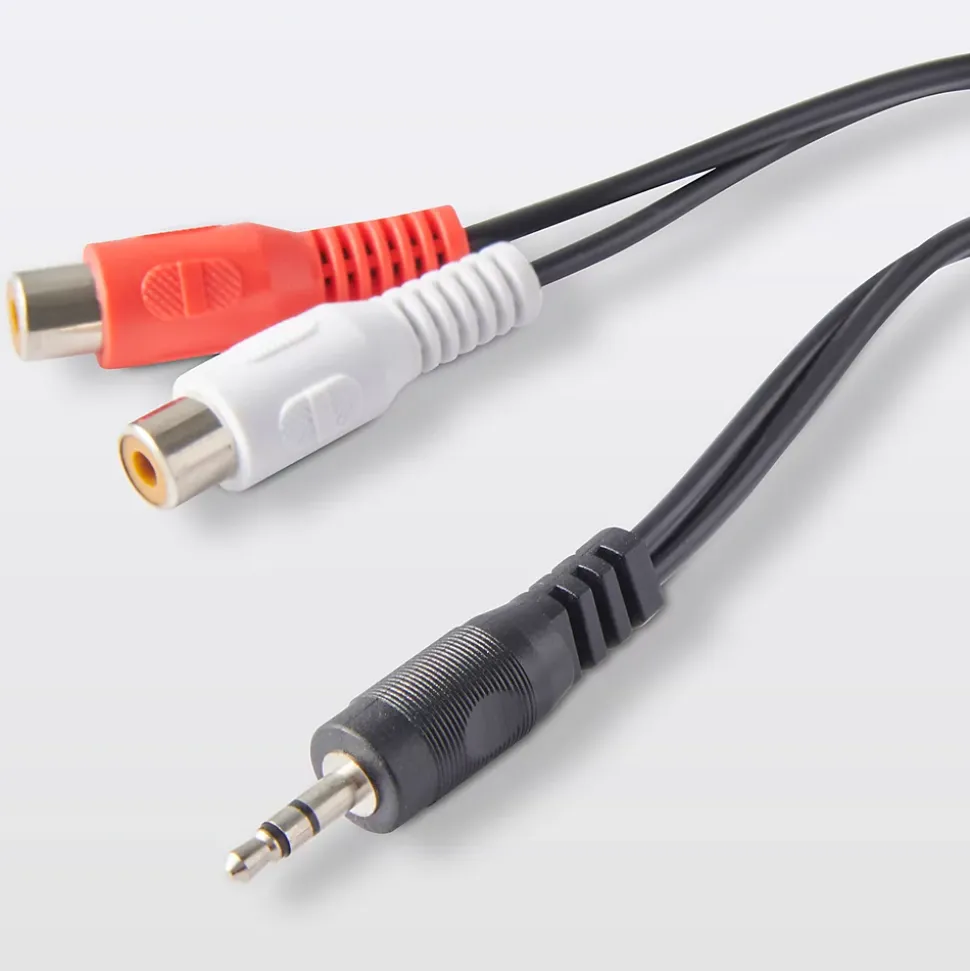 Cordon audio Jack 2RCA Femelle / Mâle noir Blyss, 1.5 m