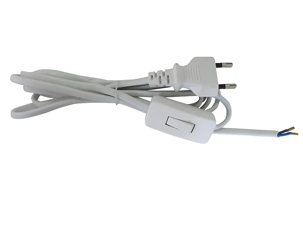 Cordon de lampe avec interrupteur blanc Diall 2m