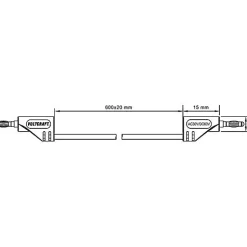 Cordon de mesure banane mâle 2 mm - banane mâle 2 mm, ultra flexible, 2,2 A, accessoire de mesure électricien, garantie 3 ans.