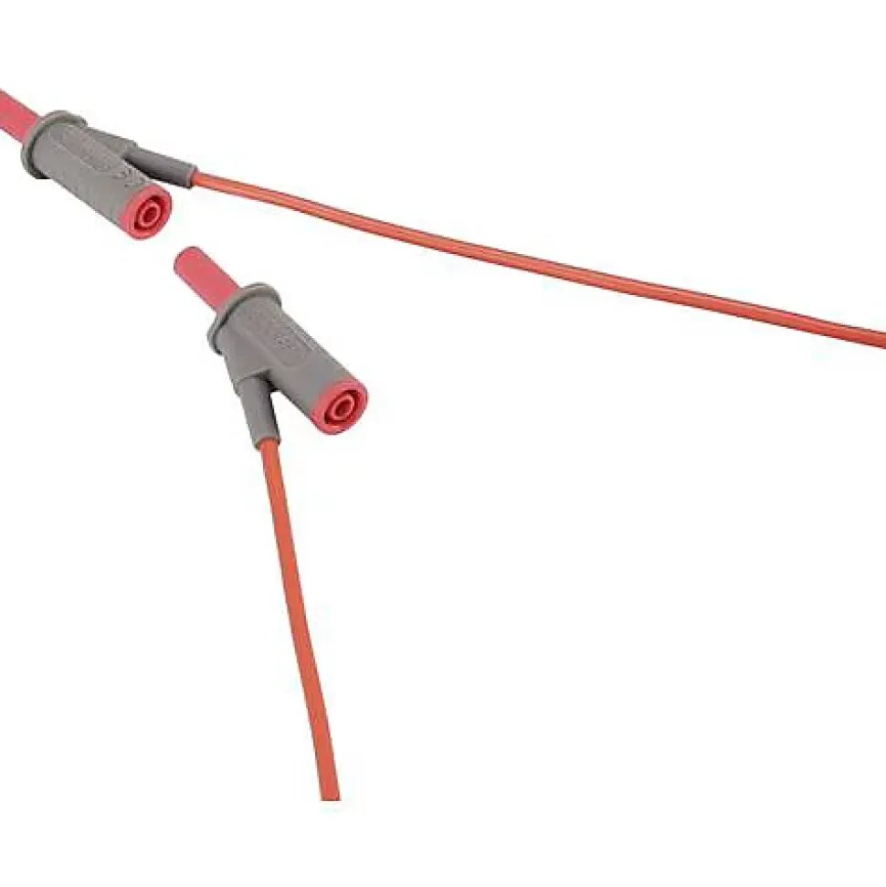 Cordon de mesure de sécurité 4 mm banane mâle - 1000 V, 10 A, accessoire de mesure électricien, garantie 3 ans.