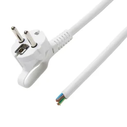 Cordon de rechange pour appareil avec mise à la terre Diall 16A H05VVF 3G1.5mm² 3m blanc