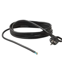 Cordon pour appareil avec mise à la terre Diall H05VVF 3G1.5mm² 16A 3m noir