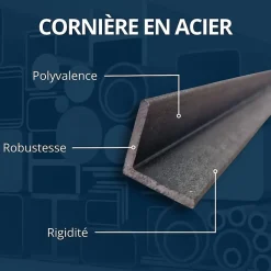 Corniere acier metallique 100x100 ep 10 mm, 1 metre - Comment Fer
