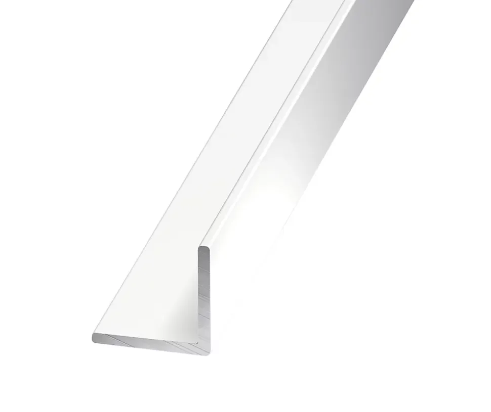 Cornière égale aluminium laqué blanc 15 x 15 mm, 1 m