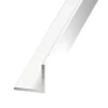 Cornière égale aluminium laqué blanc 20 x 20 mm, 1 m