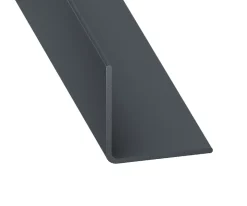 Cornière égale PVC anthracite 20 x 20mm, L. 2,6 m CQFD