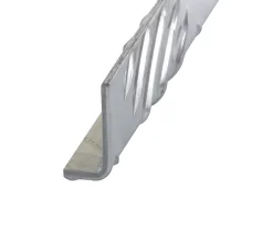 Cornière inégale damier aluminium brut 30 x 50 mm, 2 m